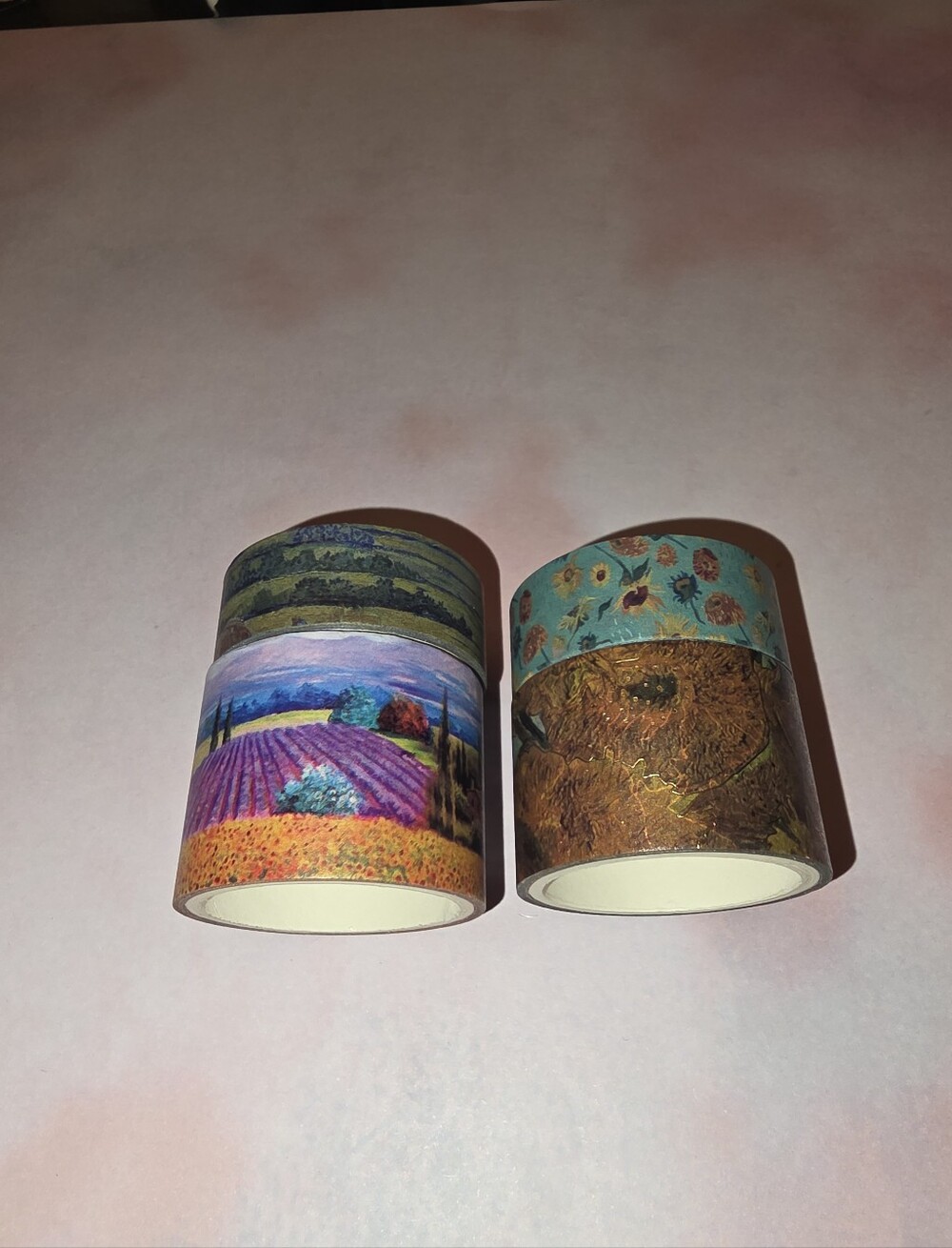 NEW Set of 4 Van Gogh inspired Decorative Washi Tape Rolls - Floral & Landscape